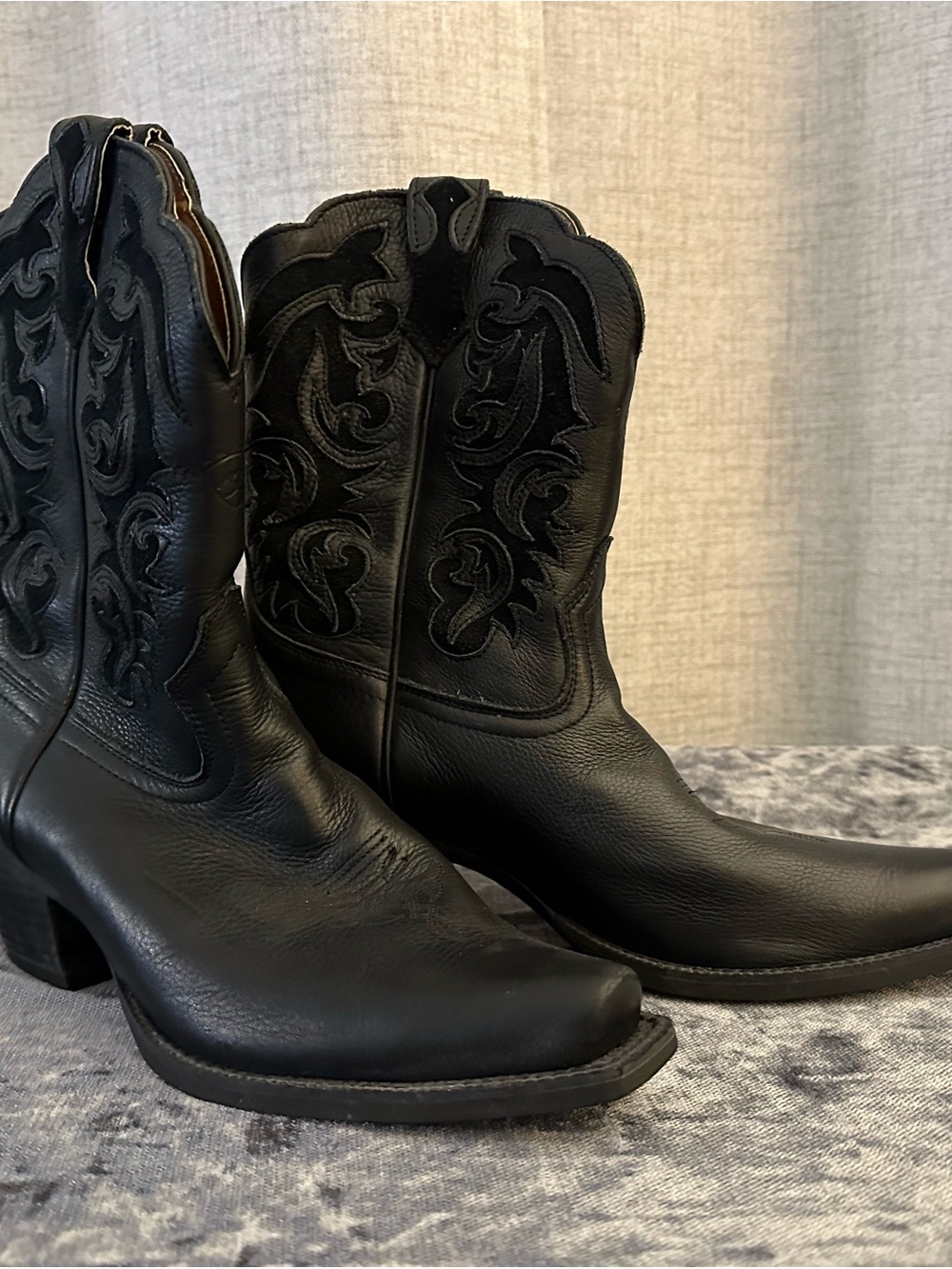 Ariat Black Embroidered Western Ankle Boots